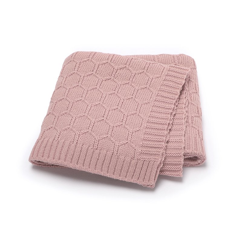 Solid Knit 100% Acrylic Newborn Baby Blanket Mimixiong