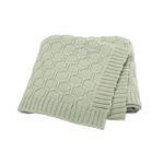 Solid Knit 100% Acrylic Newborn Baby Blanket Mimixiong
