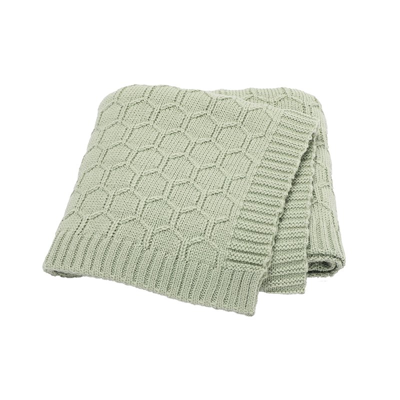 Solid Knit 100% Acrylic Newborn Baby Blanket Mimixiong