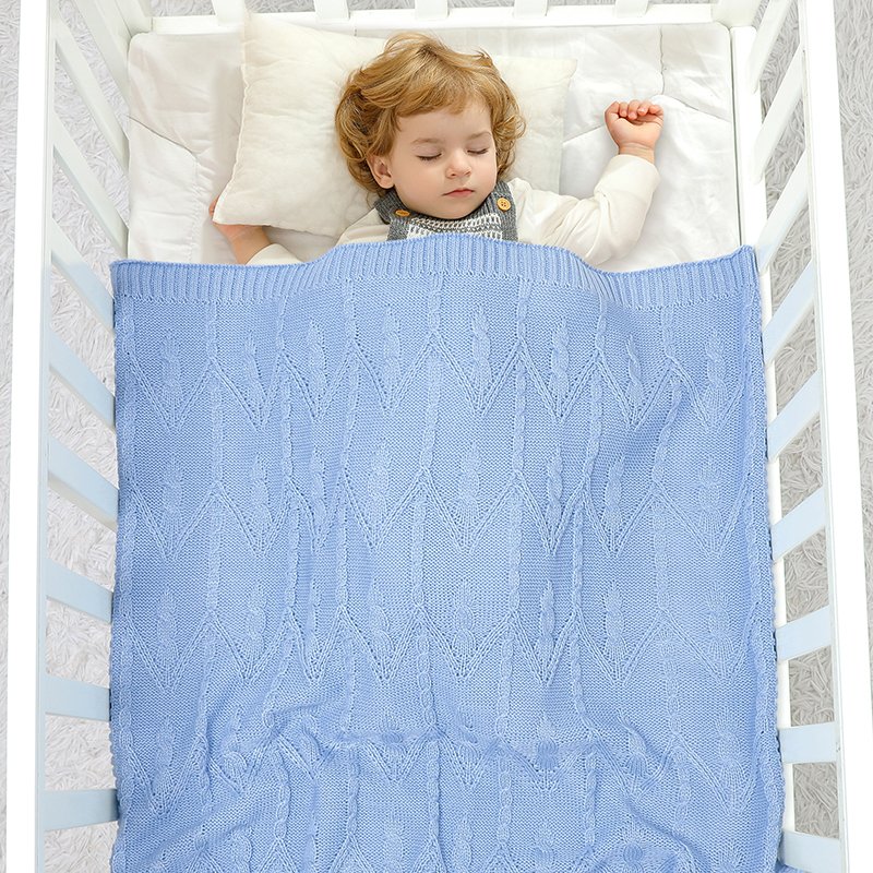 Fast Shipping Knitted Baby Swaddle Throw Blanket Mimixiong