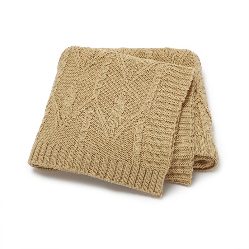 Fast Shipping Knitted Baby Swaddle Throw Blanket Mimixiong