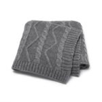 Solid Design Boutique Knit Infant Custom Baby Blanket Mimixiong