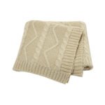 Solid Design Boutique Knit Infant Custom Baby Blanket Mimixiong