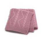 Solid Design Boutique Knit Infant Custom Baby Blanket Mimixiong