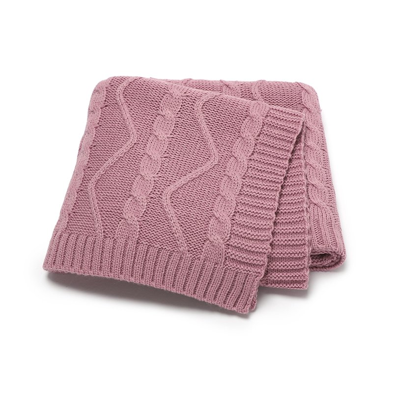 Solid Design Boutique Knit Infant Custom Baby Blanket Mimixiong
