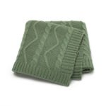 Solid Design Boutique Knit Infant Custom Baby Blanket Mimixiong