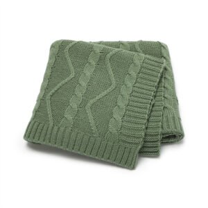 Solid Design Boutique Knit Infant Custom Baby Blanket Mimixiong