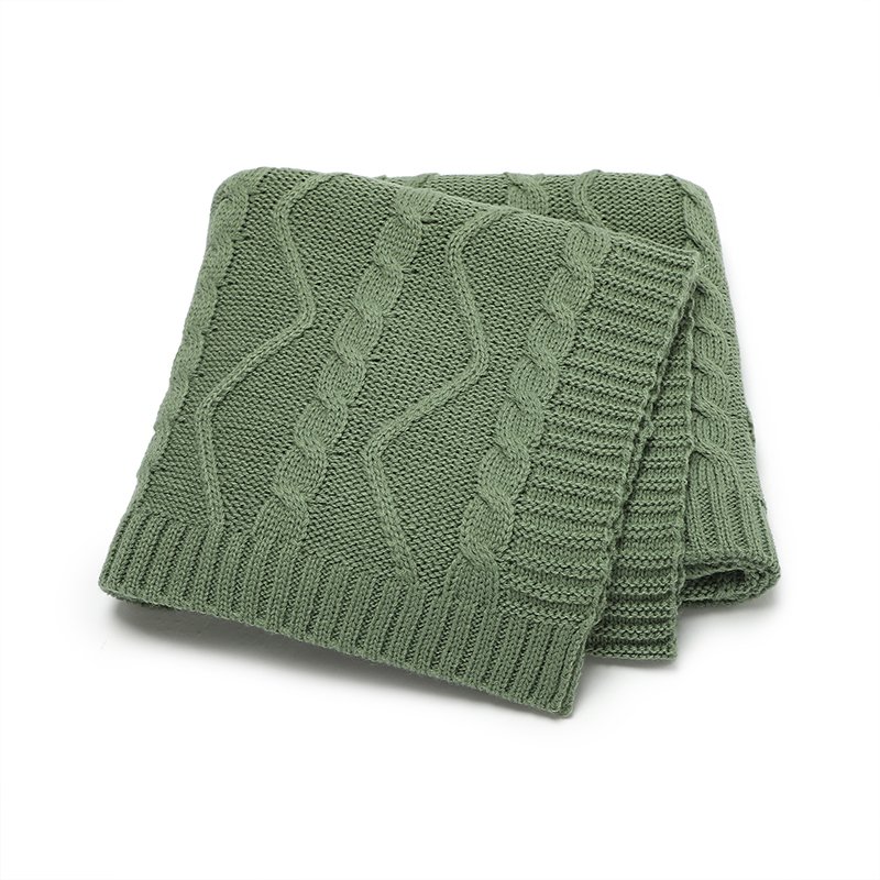 Solid Design Boutique Knit Infant Custom Baby Blanket Mimixiong