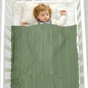 Solid Design Boutique Knit Infant Custom Baby Blanket Mimixiong