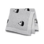 Cotton Cute Dog Pattern Knitted  Baby Blanket Mimixiong