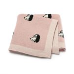 Cotton Cute Dog Pattern Knitted  Baby Blanket Mimixiong