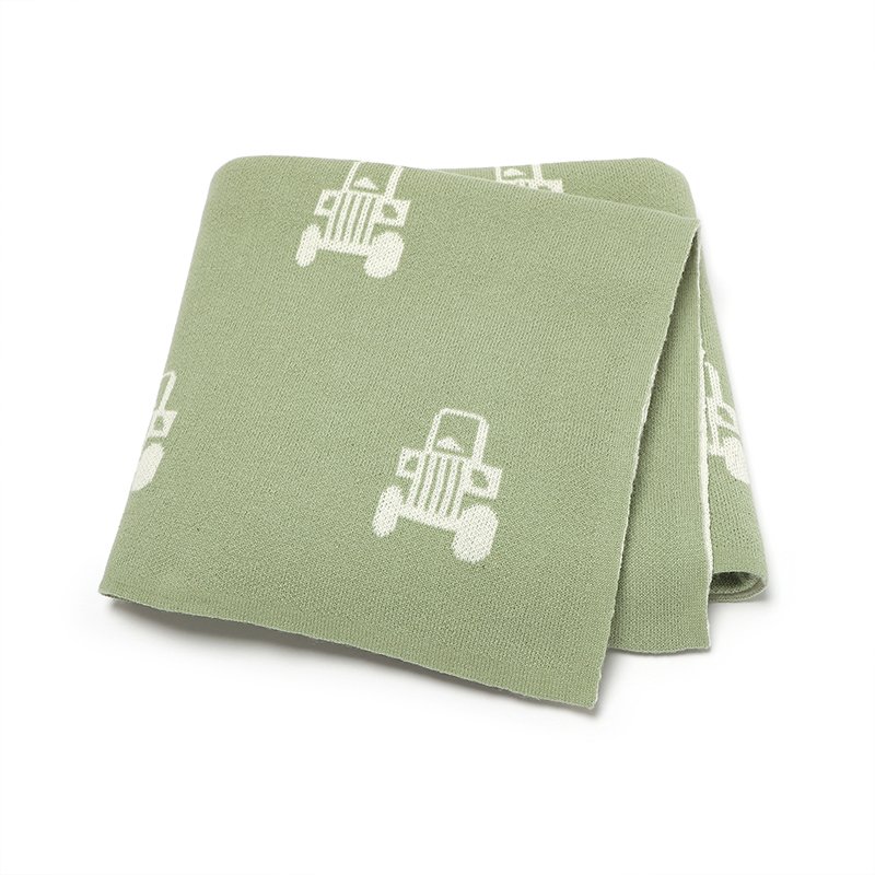 Jacquard Toddler Swaddle Throw Blanket Baby Gift Mimixiong