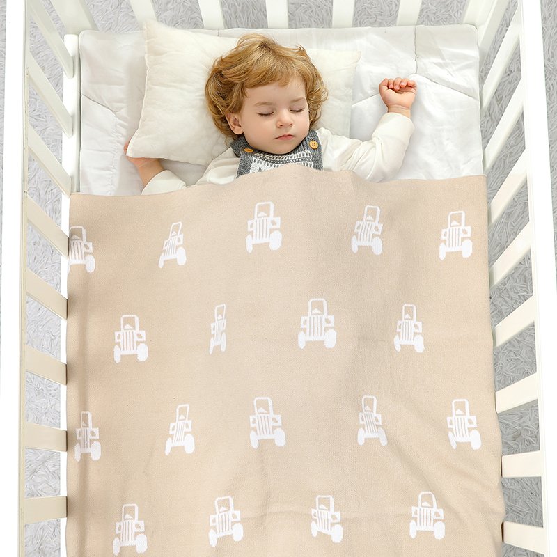 Jacquard Toddler Swaddle Throw Blanket Baby Gift Mimixiong