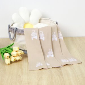 Jacquard Toddler Swaddle Throw Blanket Baby Gift Mimixiong