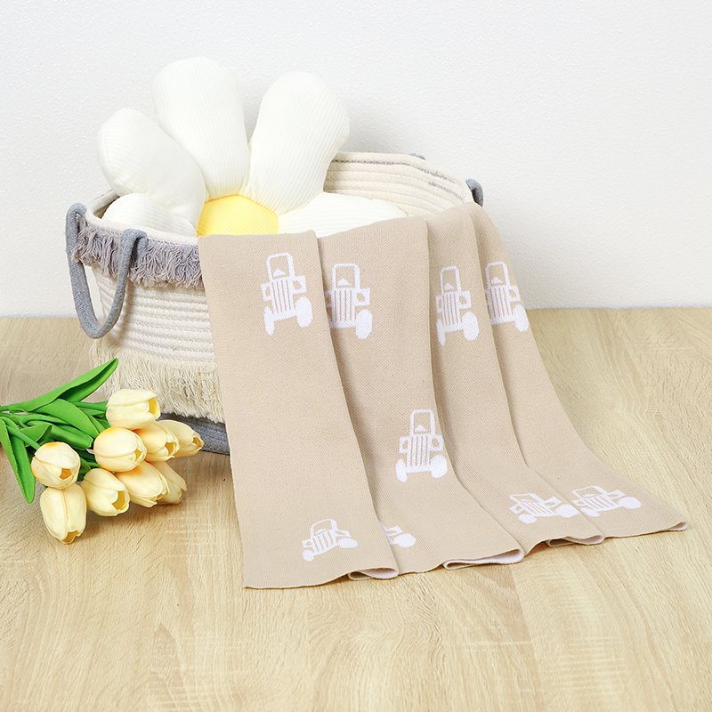 Jacquard Toddler Swaddle Throw Blanket Baby Gift Mimixiong