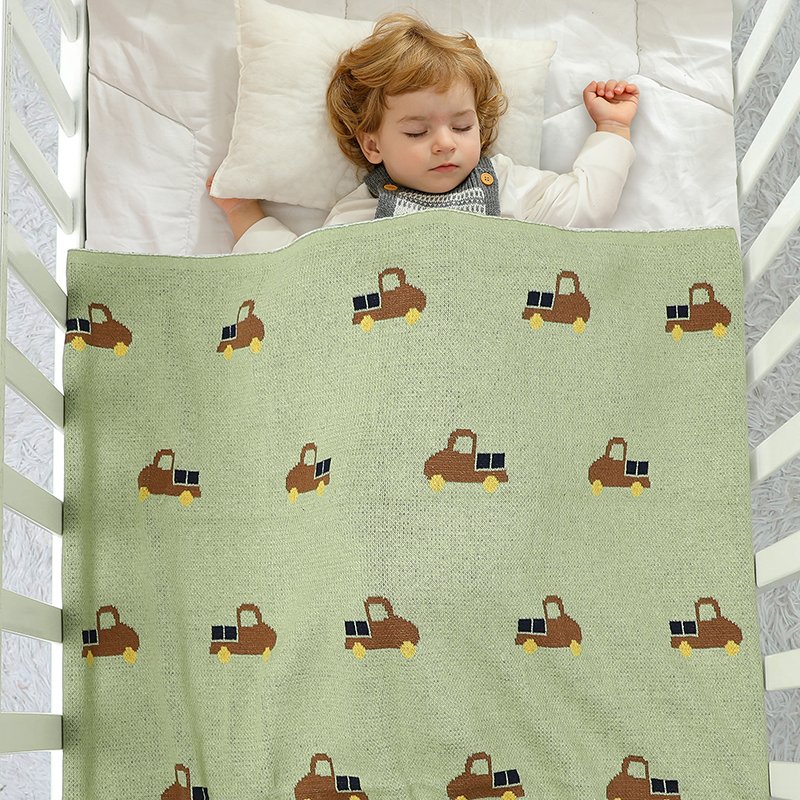 Cute Truck 100% Cotton Swaddle Custom  Blanket Mimixiong