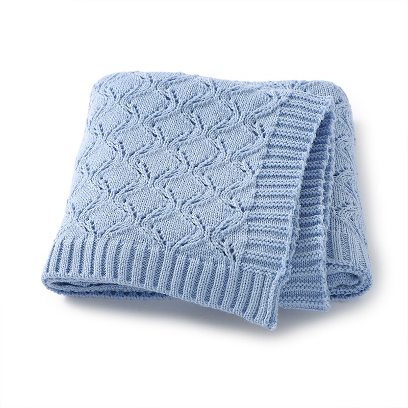 Wholesale Solid Knitted Design Baby Blanket Mimixiong