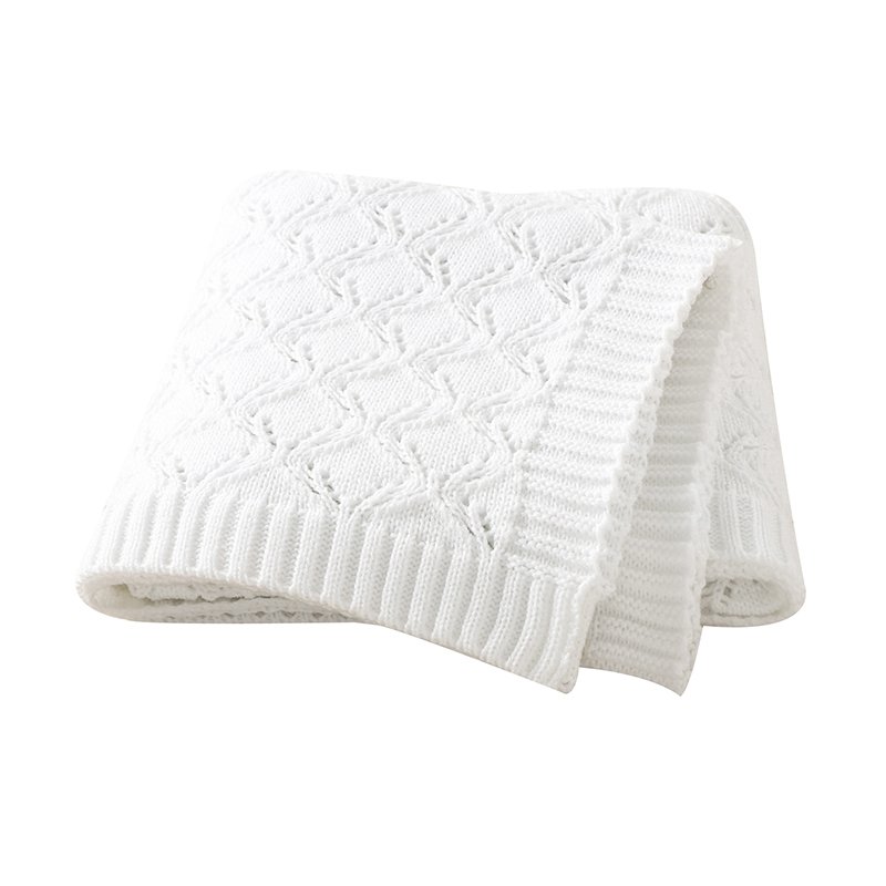 Wholesale Solid Knitted Design Baby Blanket Mimixiong