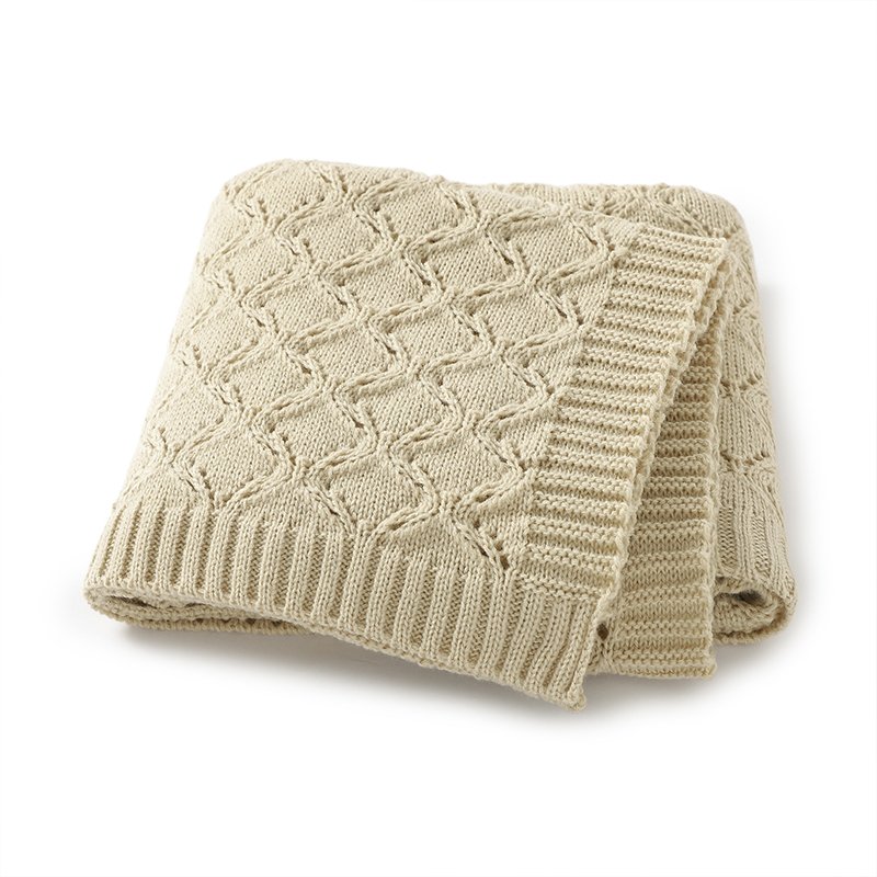 Wholesale Solid Knitted Design Baby Blanket Mimixiong