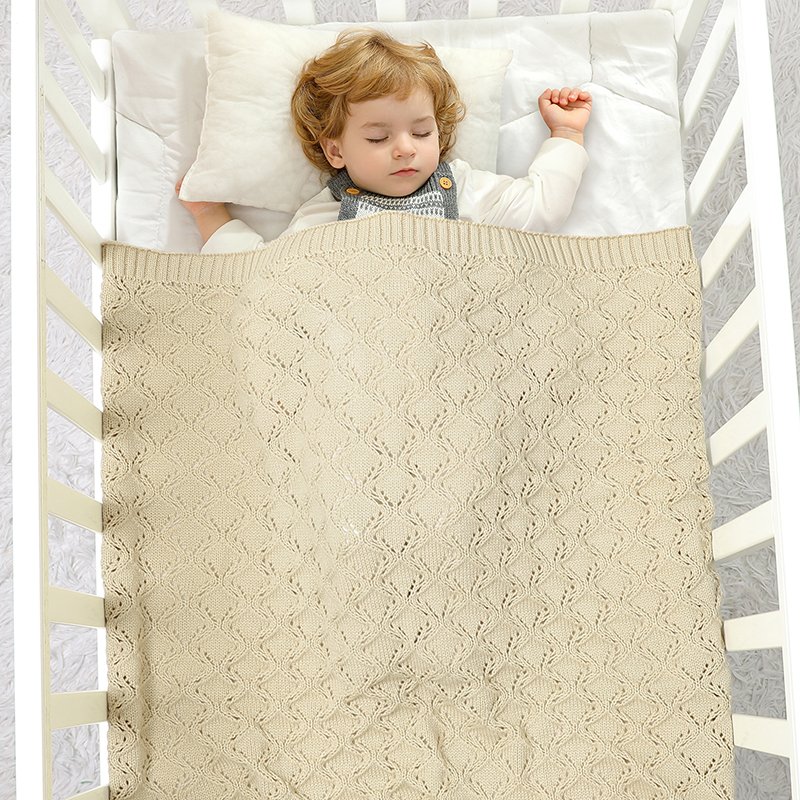 Wholesale Solid Knitted Design Baby Blanket Mimixiong