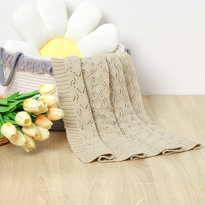 Wholesale Solid Knitted Design Baby Blanket Mimixiong