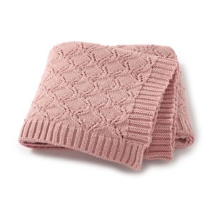 Wholesale Solid Knitted Design Baby Blanket Mimixiong