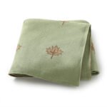 Leaf Pattern 100% Cotton Baby Knitted Blanket Mimixiong