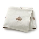 Leaf Pattern 100% Cotton Baby Knitted Blanket Mimixiong