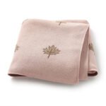 Leaf Pattern 100% Cotton Baby Knitted Blanket Mimixiong