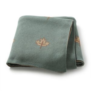 Leaf Pattern 100% Cotton Baby Knitted Blanket Mimixiong