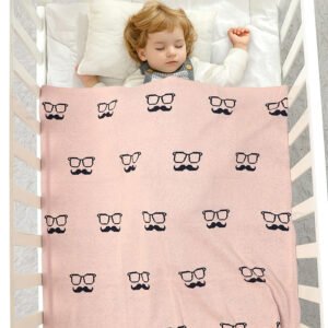 Knitted Newborn OEKO TEX Baby 100% Cotton Blankets Mimixiong