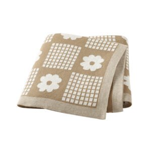 High Quality Custom Baby Flower Comfort Knitted Blankets Mimixiong