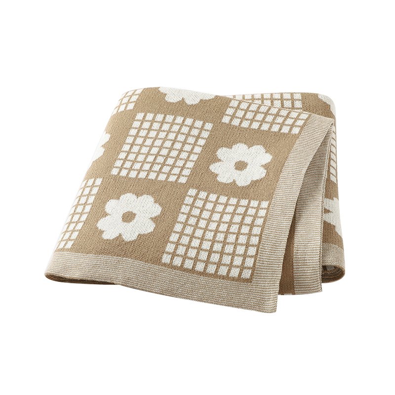 High Quality Custom Baby Flower Comfort Knitted Blankets Mimixiong
