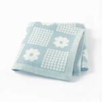 High Quality Custom Baby Flower Comfort Knitted Blankets Mimixiong