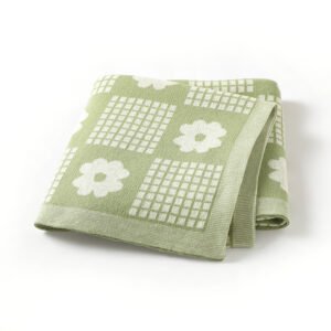 High Quality Custom Baby Flower Comfort Knitted Blankets Mimixiong