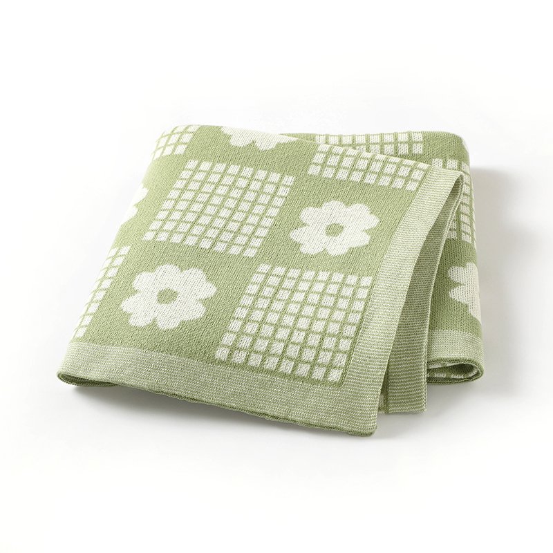 High Quality Custom Baby Flower Comfort Knitted Blankets Mimixiong