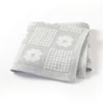 High Quality Custom Baby Flower Comfort Knitted Blankets Mimixiong