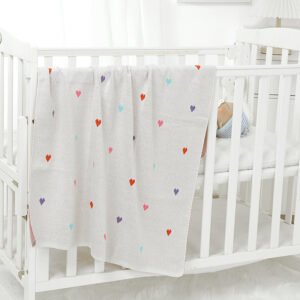 Stroller Covers Custom Colorful Hearts Cozy Nursery Blanket Mimixiong