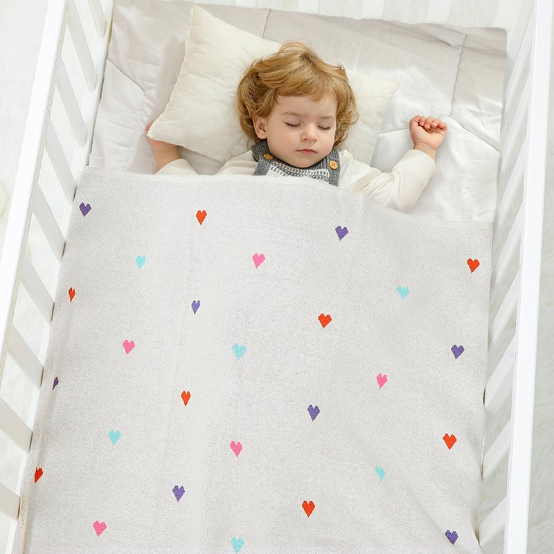 Stroller Covers Custom Colorful Hearts Cozy Nursery Blanket Mimixiong