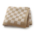 Lattice Pattern Toddler Baby Knitted Swaddle Blanket Mimixiong