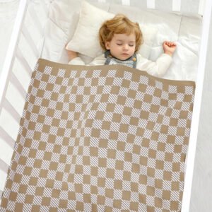 Lattice Pattern Toddler Baby Knitted Swaddle Blanket Mimixiong