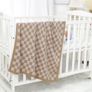 Lattice Pattern Toddler Baby Knitted Swaddle Blanket Mimixiong