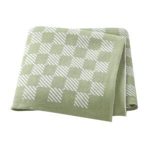 Lattice Pattern Toddler Baby Knitted Swaddle Blanket Mimixiong