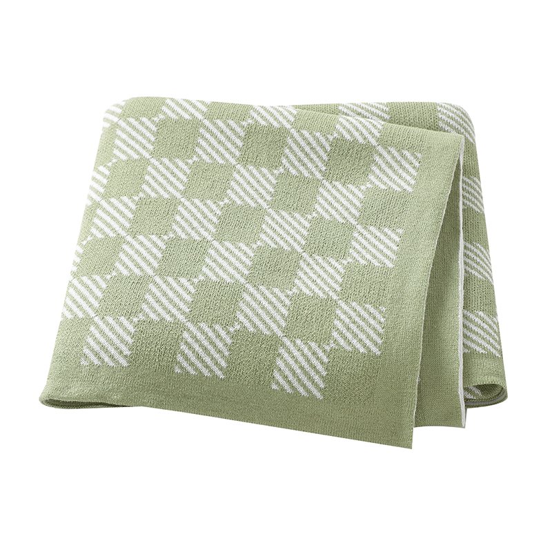 Lattice Pattern Toddler Baby Knitted Swaddle Blanket Mimixiong