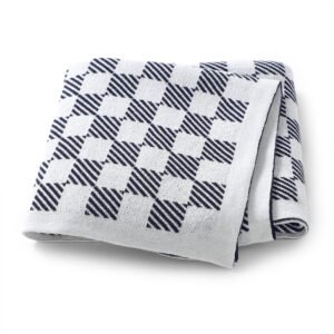 Lattice Pattern Toddler Baby Knitted Swaddle Blanket Mimixiong