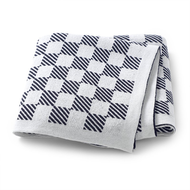 Lattice Pattern Toddler Baby Knitted Swaddle Blanket Mimixiong