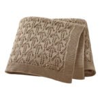 Solid Color Baby Knitted Swaddle Blankets Mimixiong