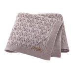 Solid Color Baby Knitted Swaddle Blankets Mimixiong