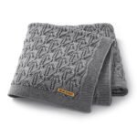 Solid Color Baby Knitted Swaddle Blankets Mimixiong