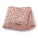 Solid Color Baby Knitted Swaddle Blankets Mimixiong